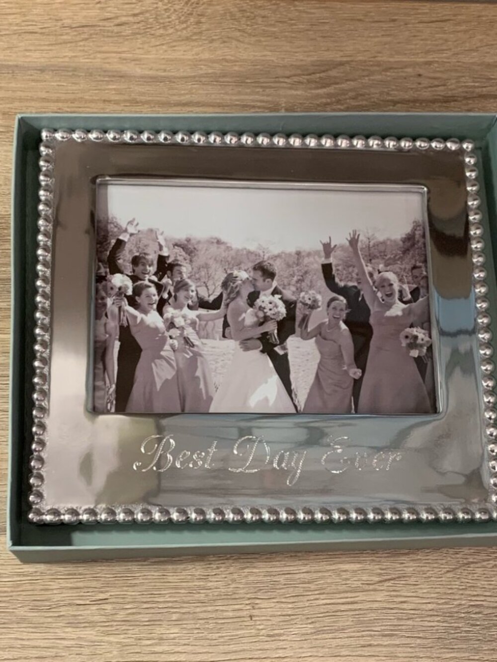 NIB - MARIPOSA “Best Day Ever” Silver Beaded Frame